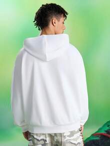 MADBALLS X SHEIN Áo hoodie họa tiết hoạt hình và chữ cái thường ngày dành cho nam - trắng - Xem 2