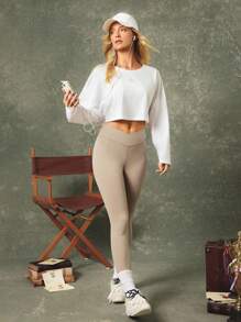 GLOWMODE X Harry Potter Pima Cotton The Deathly Hollows Lightweight Soft Stretchy Relaxed Fit Cropped Graphic Crewneck T-Shirt Daily Casual Wear - White - View 7