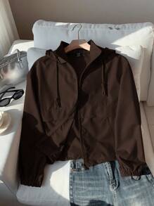 Comfortcana 女士梭织防晒夹克，春夏秋冬 - 棕色 - 查看 6