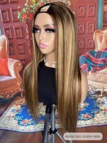 Straight V Part Human Hair Wig Upgrade Wig Piano Color Wigs Highlight Color - S4/27 - View 4