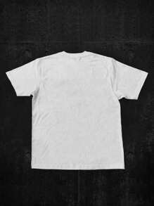 Manfinity Cross Necklace Blessing, Men's Street T-Shirt - White - View 2