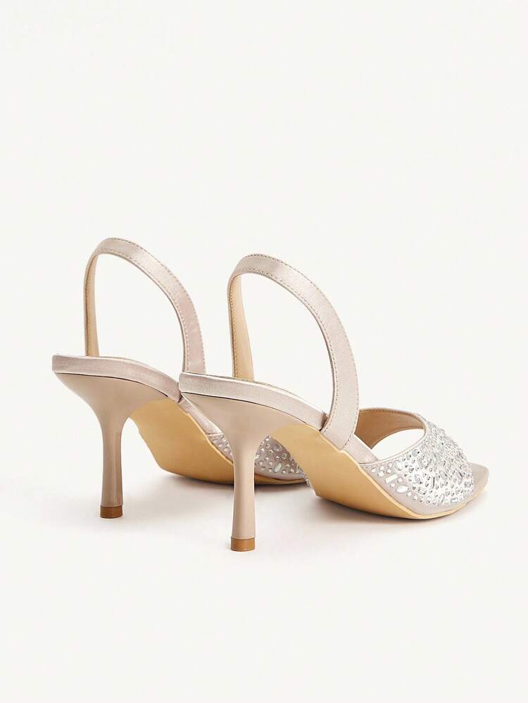 CUCCOO CHICEST シンプルな無地アンクルタイ スクエアトゥ ローブロックヒールサンダル、エレガントなバケーション エレガントなブラックサテンレディースハイヒールサンダル リゾート、イブニングパーティー、集まり、スタイリッシュなアウトフィットに