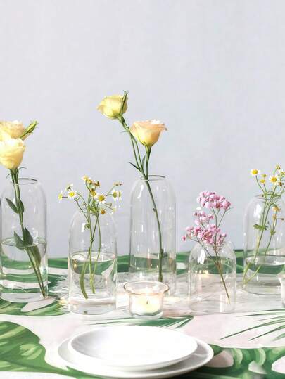Glass Vases Flowers Tall Clear Centerpieces Wedding ations Diameters Hurricane Floating le Holder Moderne mal Dinners Home view 6
