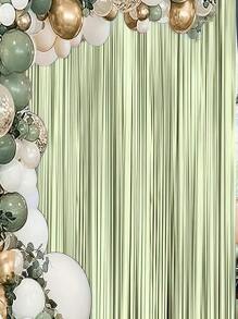 1PC Matte Sage Green Tassel Background Decoration For Wedding Parties. Sage Green Background Tassel Curtains. Sage Green Tassel Background Decoration For Party Decoration. Suitable For Green Theme Wedding Birthday Parties