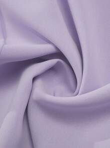 GlowEve Bộ quần áo tay lửng và áo sơ mi trơn màu thanh lịch dành cho người đi làm - Màu tím - Xem 7