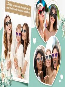 20 副派对眼镜，复古心形眼镜，女士单筒望远镜，适合派对、婚礼派对、母亲节礼物和万圣节派对用品