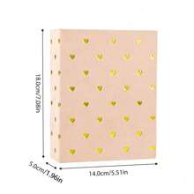 SHEIN (Chứa 100 ảnh mỗi quyển) Album ảnh trái tim dễ thương 4D 6 inch 100 tờ, có 50 trang bên trong, Album trẻ em, Sách lưu niệm cho bé, Quay lại trường, Đồ dùng học tập - Nhiều màu - Xem 7