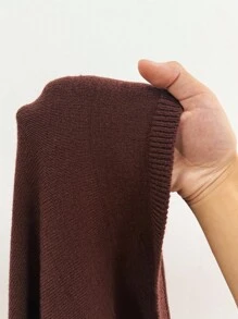 Sunspun Damen Große Größen Lässig Urlaubs Western Street Chic Farbblock gestreifter Umschlag-Schulter Figurbetonter Pullover, Herbst Strick Pullover Herbst Winter Vintage - Braun - Übersicht 6