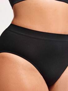 Shapelle Forme 5 Stücke/Set große Größen nahtlose Unterwäsche mit hoher Taille und Einfarbig