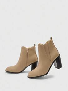 CUCCOO BIZCHIC 休闲百搭日常简约粗跟时尚女式短靴