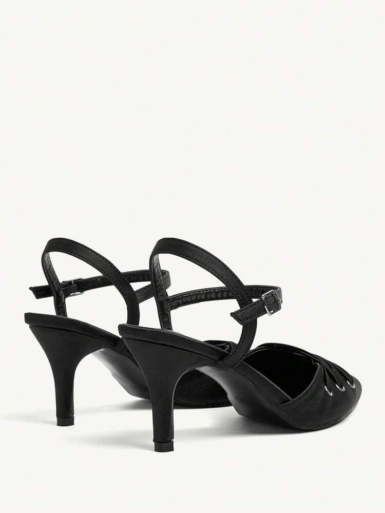 CUCCOO CHICEST Women's Pointed Toe Low Heel New Style Imitation Pearl Flower Decor Closed Toe High Heel Pumps