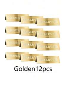 1pc/2Pcs/5Pcs/12Pcs/26Pcs Reserved Table Signs, Acrylic Guest Reservation Table Tents Sign, Waterproof Gold Double-Sided Reserved Seat Signs, Reserve Signs For Wedding Birthday Party Restaurants Meeting Best Gifts,Wedding Decor,Home Decor ,Room Decor Party Favors Bride Graduation Birthday Decorations Party Decorations Bachelorette Back To School Christmas Decorations Living Room Decor Halloween Decor