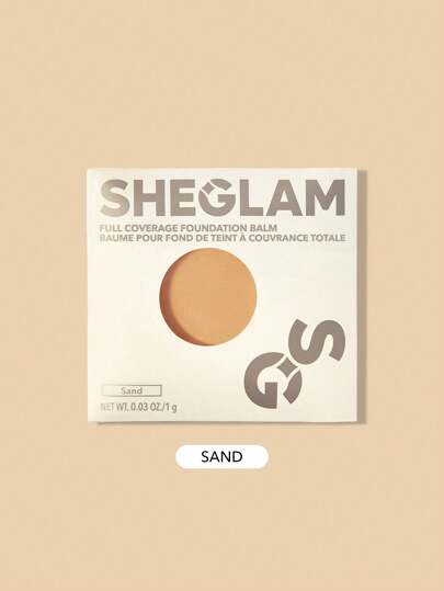 SHEGLAM Full TäCkande Foundation Balm Sample-Sand LåNgvarig Flawless Moisturizing Foundation Oil-Control Color Corrector Concealer Pore-Less Cover Blemish Icke-Fet Ej Kakande Smidigare Cream Foundation MäRke SköNhet Smink Kosmetika FöR Kvinnor Och Flickor Perfekt FöR Vinter VåR Idealisk FöR Y2K Elegant Mode Passande FöR FöDelsedag GåVa Fest Klar BäSt FäRg