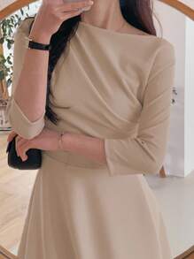 DAZY 女式露肩裹腰短款连衣裙