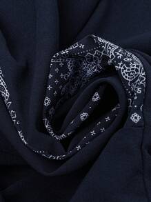 Rusticease 大码女式休闲腰果印花圆领宽松短袖连衣裙，度假风