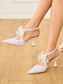 CUCCOO HITCHD 女士时尚白色高跟鞋 - 白色 - 查看 3