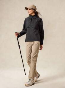 OutZeal 防水防风 3L 高科技面料二合一雨衣风衣背心城市骑行户外夹克 - 黑色 - 查看 8