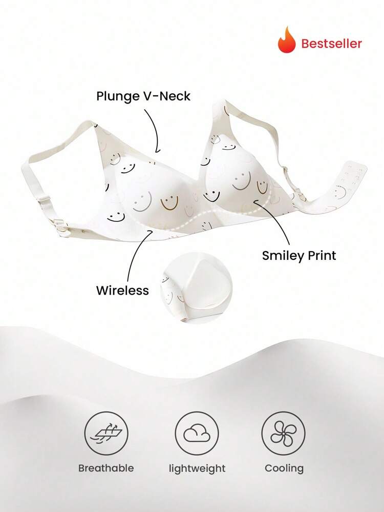 Dream Curve 2ndSkin Wireless Seamless Plunge Lounge Bra