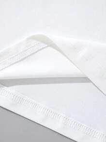 SHEIN LUNE 加大标语图案 T 恤