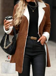 Solivie 女式秋冬撞色翻领长袖保暖棉服夹克