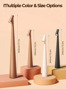 Teckwe Luminária de mesa LED portátil moderna, luz de leitura de cabeceira com toque regulável, luminária de mesa de cabeceira minimalista, adequada para decoração de quarto, estilo nórdico, marrom - Castanho - Ver 6