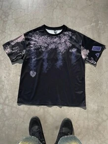 Claim Dot Stylish Versatile Street Embroidery Hoodie & Fitted Black T-Shirt - Black - View 6