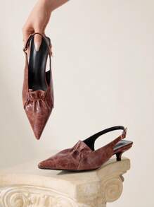 CUCCOO CHICEST Giày cao gót mũi nhọn họa tiết da báo quai mảnh gợi cảm dành cho nữ - màu nâu - Xem 3