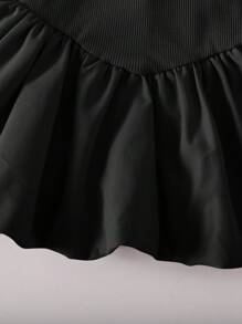SHEIN Babygirl 可爱粉色针织无袖连体衣（夏季） - 黑色 - 查看 7
