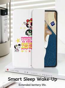 THE POWERPUFF GIRLS X SHEIN 花朵、泡泡、毛茛图案翻盖便笺簿 - 彩色 - 查看 7