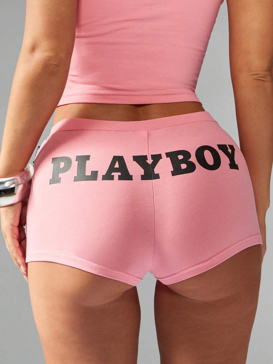 Missguided x Playboy Dehnbares ärmelloses Trägertop mit Rundhalsausschnitt, schmeichelhaftes hochgeschnittenes Cropped Tanktop, figurbetontes Basics für Sommer und Frühling