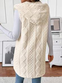 EMERY ROSE Damen Lässig modische vielseitige warme ärmelloser Kapuzenjacke