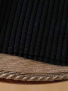 女童条纹针织毛衣和打底裤两件套，时尚秋冬女童服装，女童毛衣套装，女童春季服装，女童条纹毛衣两件套，女童秋季服装 - 黑色 - 查看 4