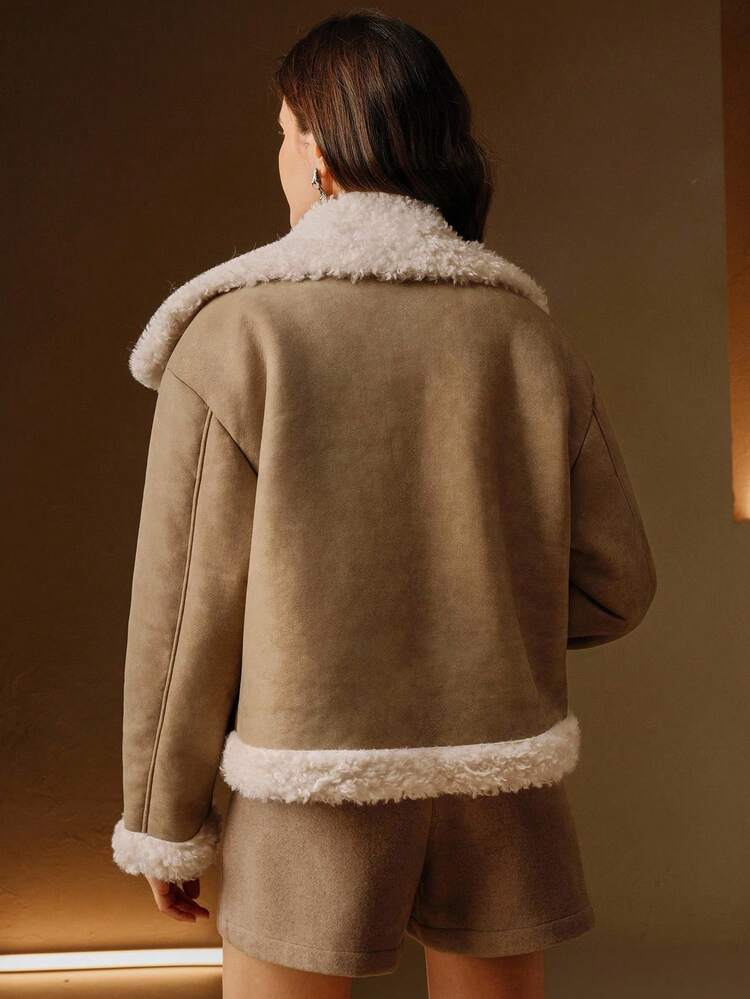 Chaqueta de mujer con forro térmico sintético de moda, otoño/invierno