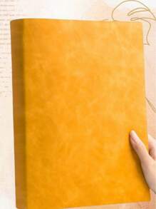 SHEIN A4 Notebook Inside Horizontal Line Book, Postgraduate Entrance Exam Large Code Notepad, Imitation Leather Soft Book Diary, 200 Pages Of Business Office Study Notebook - Multicolor - View 7