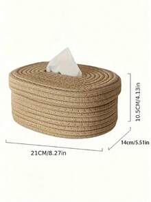 SHEIN One Rope Tissue Box, A Small Storage Box, An Oval Wet Wipe Box, A Mask Box And A Storage Basket Are Suitable For Bedrooms, Living Rooms, Dining Rooms And Offices - tissue box - View 2