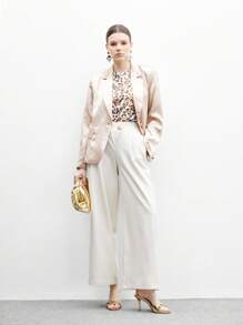 CUCCOO BIZCHIC Giày cao gót đế xuồng PU ánh kim màu vàng cho nữ, giày mules mũi tròn trang trí ánh kim thời trang quyến rũ - Vàng - Xem 10