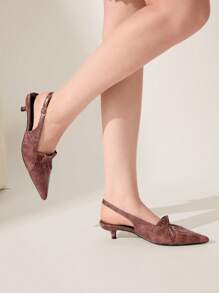 CUCCOO CHICEST Giày cao gót mũi nhọn họa tiết da báo quai mảnh gợi cảm dành cho nữ - màu nâu - Xem 6