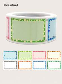 1pc Multi-Colored Cute Cartoon Handwritten Self-Adhesive Name Stickers, Notebook Sticky Notes Stickers, Adorable Multi-Colored Book Self-Adhesive Label Stickers - Multicolor - View 5