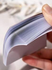 SHEIN 1Pc Nail Art Color Paper, Thickened And Removable Double-Sided Disposable Adhesive Paper, Multifunctional Waterproof Color Painting Adhesive Book Disposable Waterproof Nail Art Palette With Thick Double-Sided Adhesive, For Painting, Mixing, Waterproof Color Mixing Paper, Nail Art Tools,Back To School,School Supplies - Multicolor - View 5