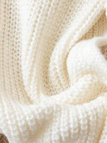 GlowEve 女士纯色长袖优雅开衫，腰带设计 - 白色 - 查看 4