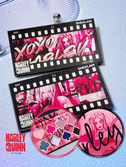 Harley Quinn X SHEGLAM Paleta de colores Mad Love Paleta multiusos Brillo brillante Pigmentación uniforme Brillos Marca Belleza Maquillaje Cosmético para Mujeres Niñas Perfecto para Otoño Invierno Ideal para Y2K Elegante Moda Adecuado para Cumpleaños Navidad Presente Fiesta Listo Mejor Color
