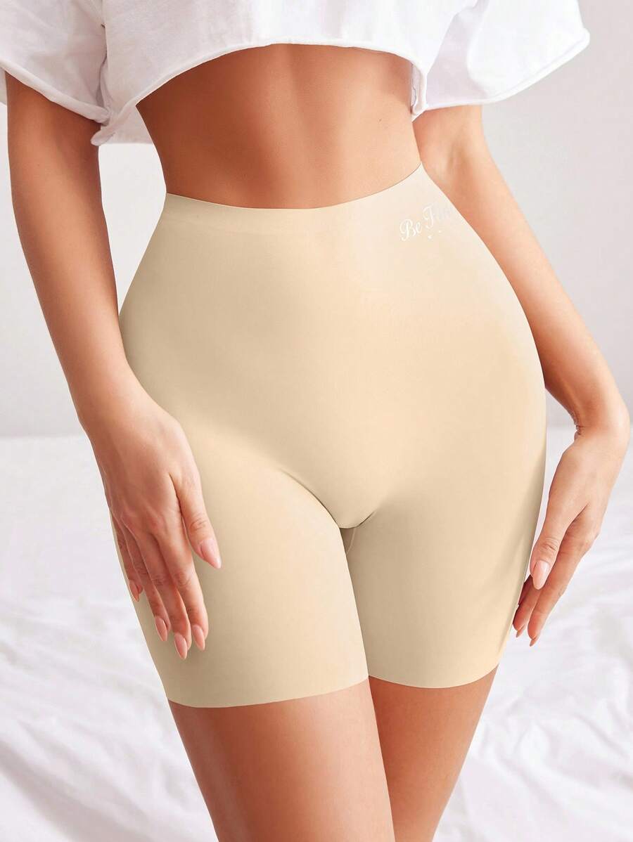 Miss Vinta Quần lót Hipster cạp cao liền mạch cho nữ - Màu be - Xem 1