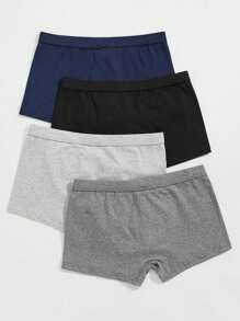 Manfinity Underwear&Sleepwear Basics Men 4pcs Letter Graphic Boxer Brief - Multicolor - View 2