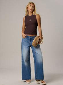 Frühlings- & Sommer-Damen-Trägertop, für Valentinstag/Lässig/Vintage/Festival/Country-Konzert/Brunch/Homecoming/Ostern/Gast/Teegesellschaft/Basic/Konzert-Damen/Abschlussball/Hochzeit/Rave-Festival/Formell/Western/Cocktail/Club/Frühling/Geburtstag/Süß/Elegant/Ausgehen/Urlaub/Büro/Flughafen/2000er-Jahre-Stil/Streetwear/ärmelloses Rückenausschnitt-Träger Rot