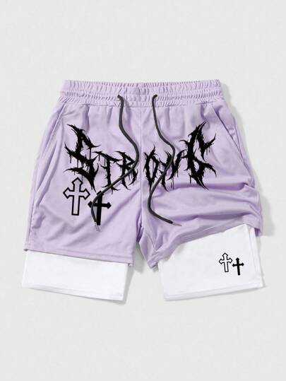 Goth Pantalones cortos con estampado gótico para hombres, aptos para uso diario, primavera/verano, Halloween