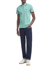 Hugo Boss 男士条纹短袖休闲 Polo 衫 - 255 深米色 - 查看 3