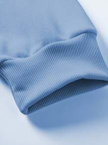 Calvaya Casual Pattern Printed Round Neck Long Sleeved Sportswear, Plus Size Women's Round Neck Sweatshirt, Suitable For Autumn And Winter Pullover Fall