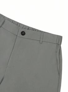 Manfinity Roughcore Men's Fashionable Casual Multi-Pocket Lightweight Grey Shorts, Summer Men Grey Cargo Shorts Men Cargo Shorts Men Casual Shorts Grey Shorts For Men Men Shorts - Dark Grey - View 5