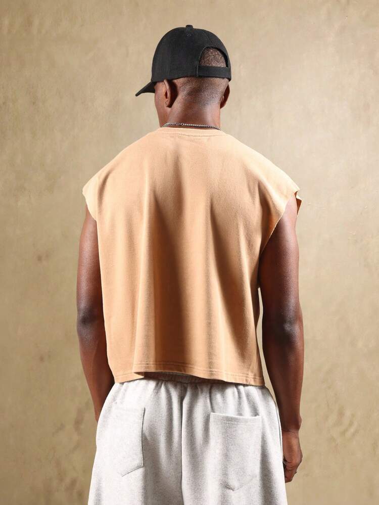 SUMWON Present But Unavailable Sleeveless Tank Top Streetwear Statement Muscle Tee Casual Summer Festival Urban Modern Minimalist Crop Length Athletic