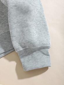 INAWLY 女式加大码人物和口号印花运动衫，冬季